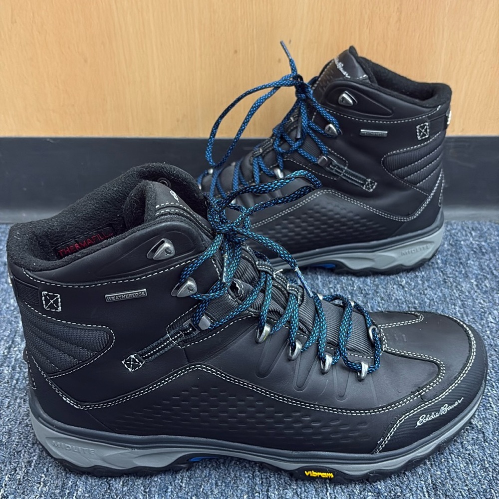 Eddie Bauer 3514-3017 Men’s Hiking Boots, 14, Black, NWOT